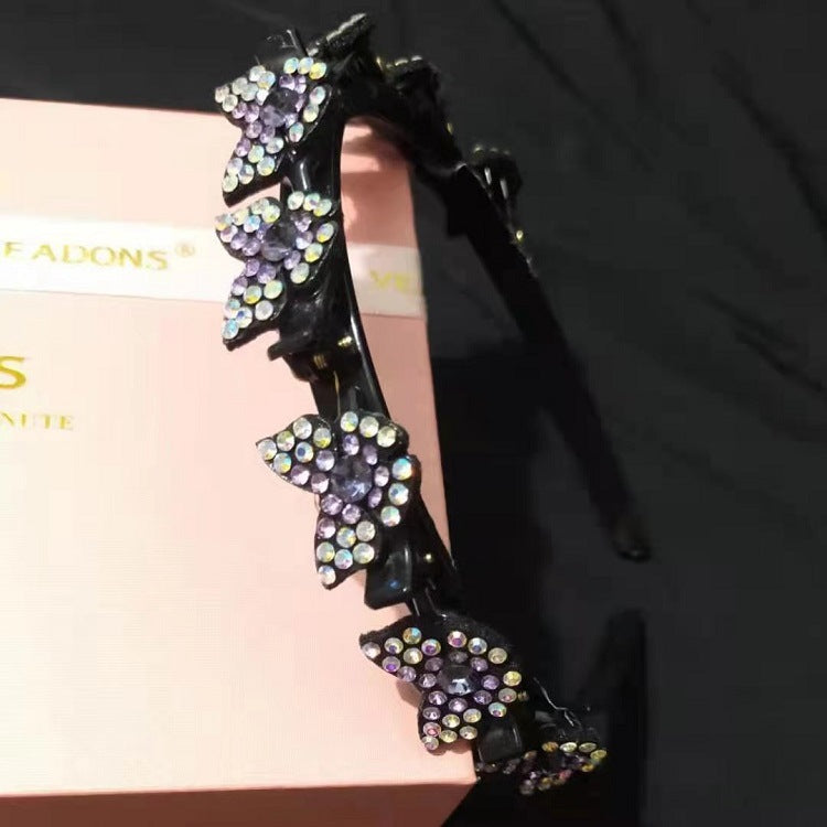 Wholesale Rhinestone Braidable Hairband Hairpin